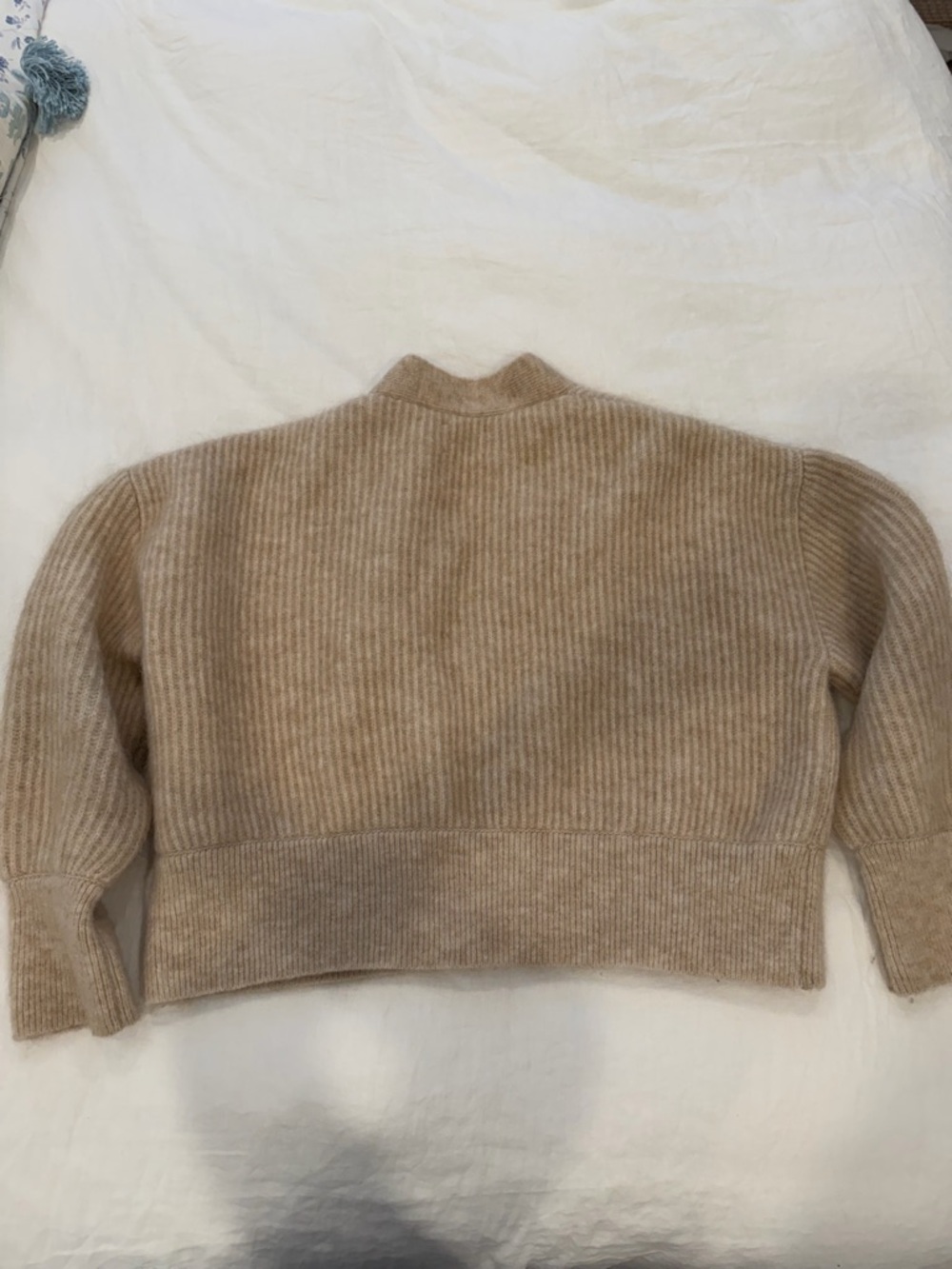Anine Bing Maxwell Cardigan: mohair, gold buttons, oatmeal - Picture 9 of 13